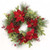 Winter Party Poinsettia Pine Wreath 24 Fsr2320304 By Cwi Gifts