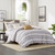Olliix Oasis Oversized Chenille Jacquard Striped Comforter Set With Euro Shams And Throw Pillows Full Queen Mps10 515