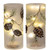 Led Frosted Pinecone Glass Pillar 2 Assorted G2732750 By Cwi Gifts