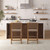 INK+IVY Oslo Faux Leather Woven Counter Stool 24"H II104-0511 By Olliix