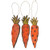 3 Set Whimsy Wooden Carrot Ornaments Gs25104 By Cwi Gifts