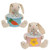Fabric Bunny Bowl 2 Assorted Gzoe5531 By Cwi Gifts