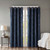 Olliix Sunsmart Mirage Knitted Jacquard Damask Total Blackout Grommet Top Curtain Panel 50X108 Ss40 0103