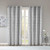 Olliix Intelligent Design Raina Total Blackout Metallic Print Grommet Top Curtain Panel 50X63 Id40 1618