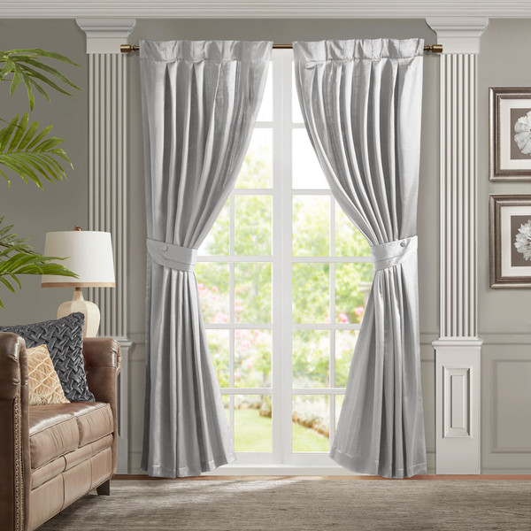 Olliix Avignon Pleat Curtain Panel With Tieback Single Ccl40 0051