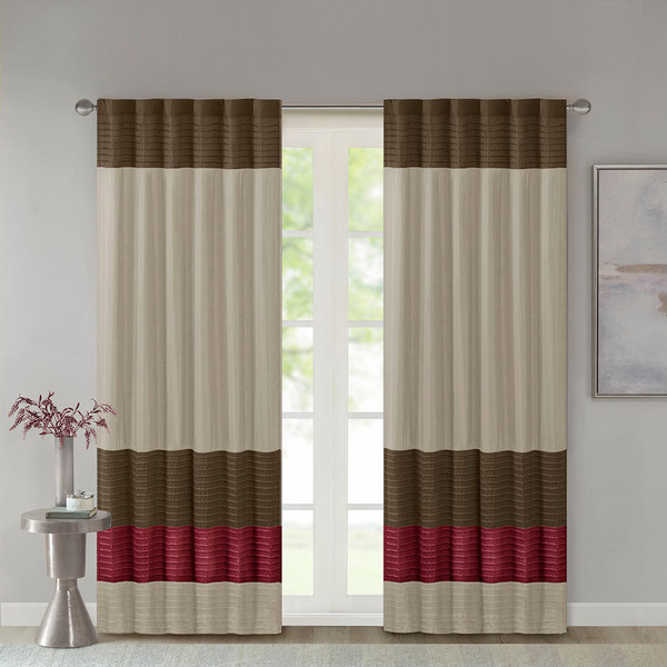 Madison Park Polyoni Pintuck Window Curtain 84 Panel Mp40 2224 By Olliix