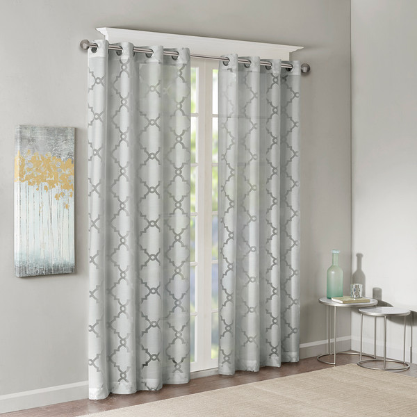 Madison Park Eden Fretwork Burnout Sheer Panel 84 Panel Mp40 3780 By Olliix