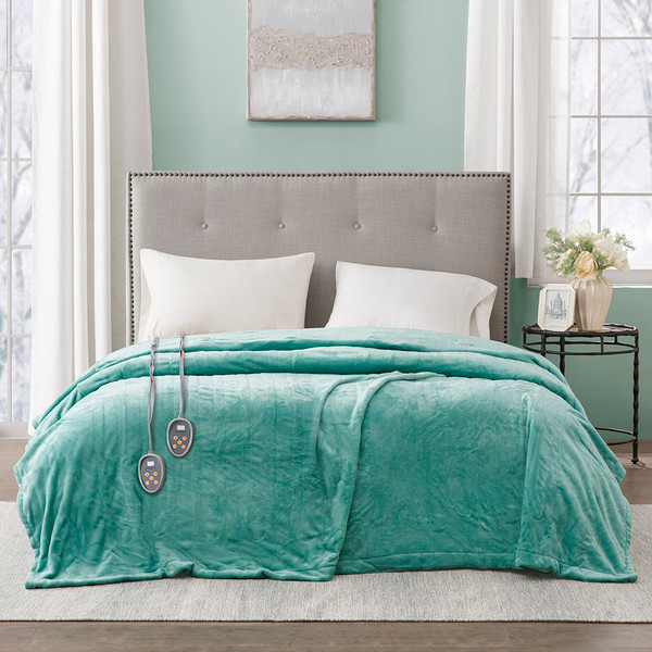 Olliix Beautyrest Heated Plush Heated Plush Blanket Twin Br54 0903