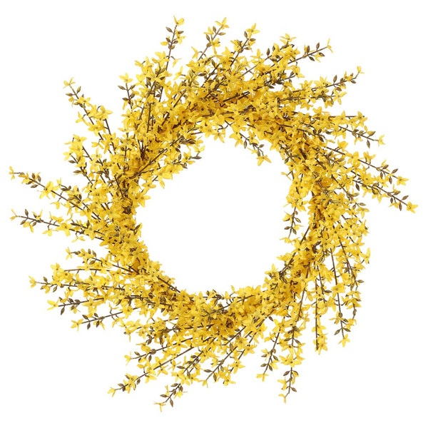 27 Forsythia Wreath Yellow Set Of Fwf201 Ye By Silk Flower Depot