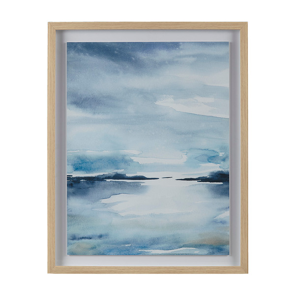 Olliix Sparkling Sea Framed Glass And Single Matted Abstract Landscape Coastal Wall Art Mp95G 0324
