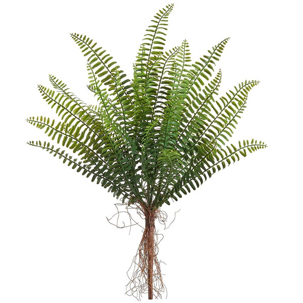 19 Boston Fern Bush Green Set Of 6 Pbf926 Gr By Silk Flower Depot