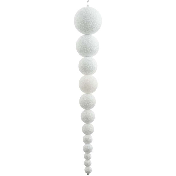 32 Snowed Ball Garland White Set Of 4 Xag130 Wh By Silk Flower Depot