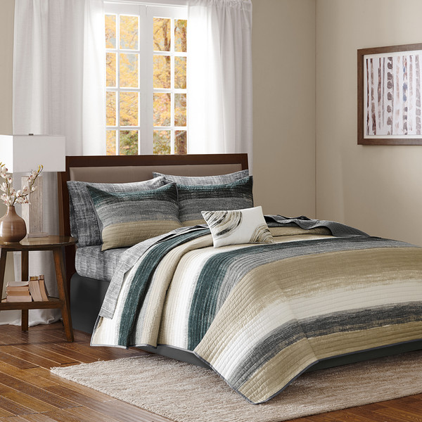 Complete Coverlet And Cotton Sheet Set Cal King Mpe13 172