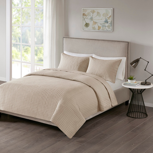 Olliix 510 Design Otto 3 Piece Reversible Coverlet Set King Cal King 5Ds13 0033