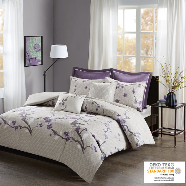 Madison Park 7 Piece Cotton Duvet Cover Set King Cal King Mp12 4170