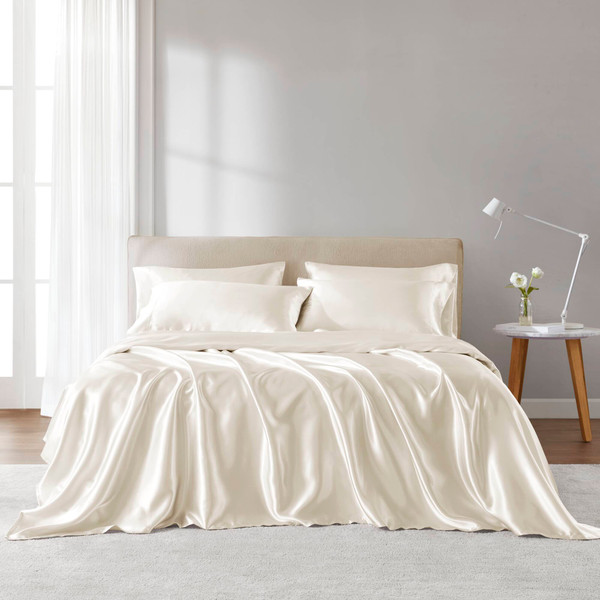 Olliix Satin Wrinkle Free Luxurious 6 Piece Sheet Set Full Mpe20 903