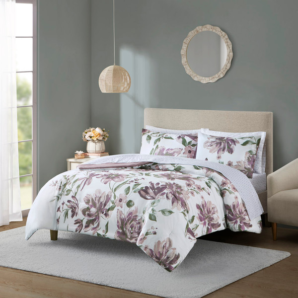 Olliix Alice Floral Comforter Set With Bed Sheets King Mpe10 1021