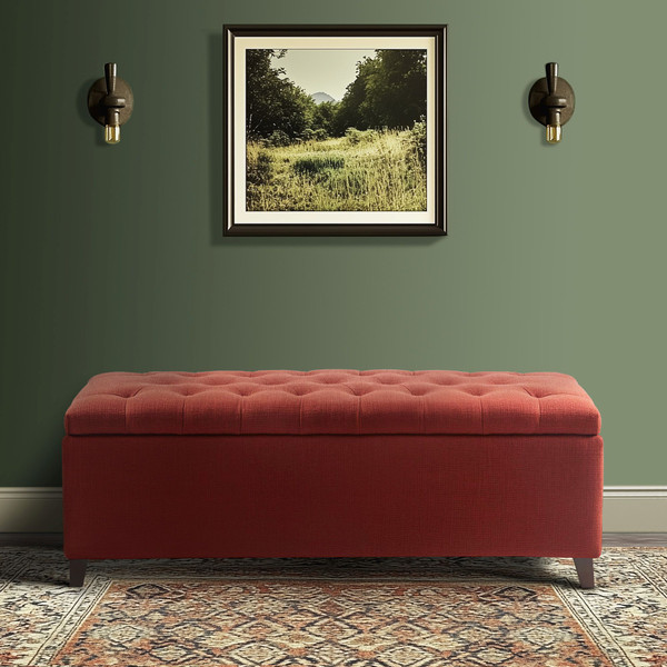 Madison Park Shandra Tufted Top Storage Bench Fur105 0040