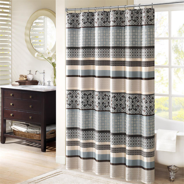 Madison Park Princeton Jacquard Shower Curtain 72X72 Mp70 3039 By Olliix
