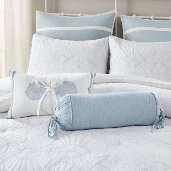 Harbor House Crystal Beach Quilted Bolster Pillow D7X18 Hh30 709A By Olliix