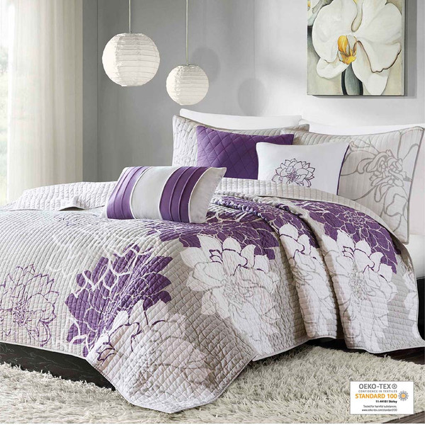 Madison Park 6 Piece Quilted Coverlet Set King Cal King Mp13 2313