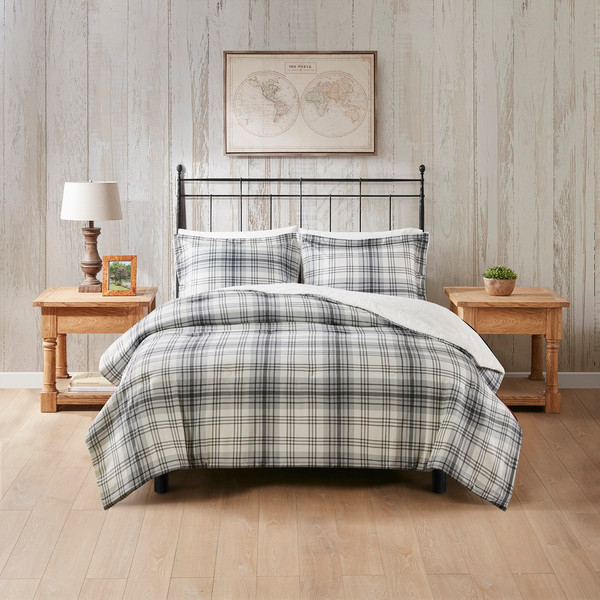 Olliix Bernston Faux Wool To Faux Fur Down Alternative Comforter Set Full Queen Wr9201030822 05