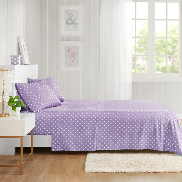 Mi Zone Polka Dot Printed 100 Cotton Sheet Set Twin Mz20 418 By Olliix