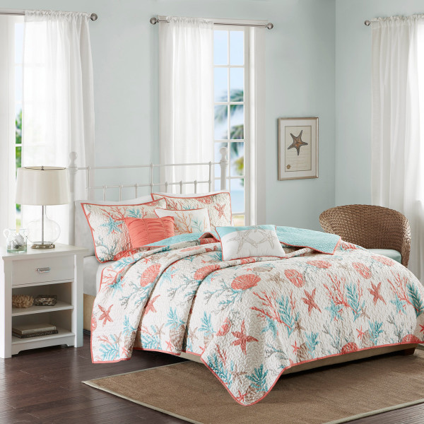 Madison Park 6 Piece Quilted Coverlet Set King Cal King Mp13 2710