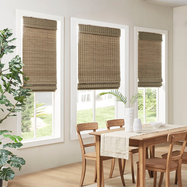 Olliix Eastfield Bamboo Light Filtering Roman Shade 64L Mp40 7802