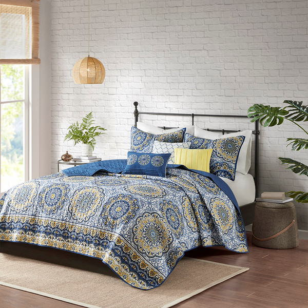 Madison Park Tangiers 6 Piece Coverlet Set Full Queen Mp13 783 By Olliix