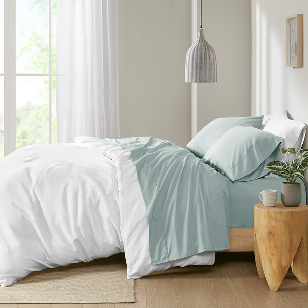 Madison Park Peached Percale Cotton Sheet Set Full Mp20 5413
