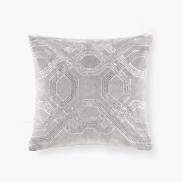 Olliix Biron Square Decor Pillow Silver Ccl30 0030