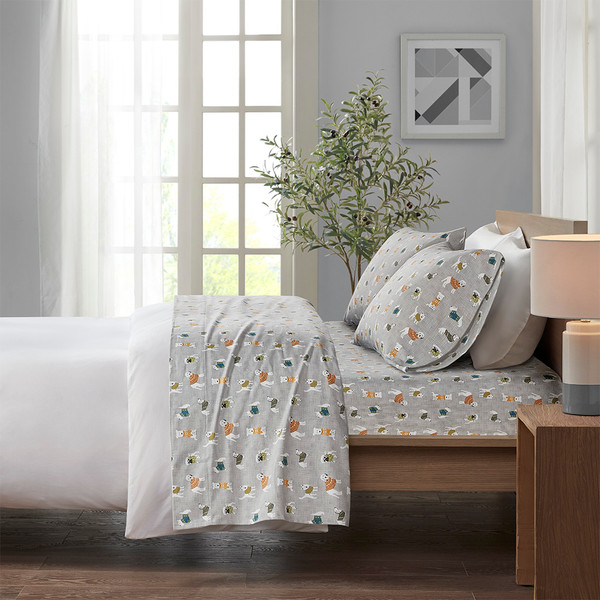 True North By Sleep Philosophy Cozy Flannel 100 Cotton Flannel Printed Sheet Set Tn20 0381 By Olliix