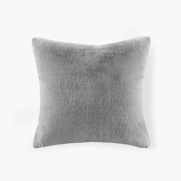 Olliix Sable Solid Faux Fur Square Decor Pillow Cc30 0031