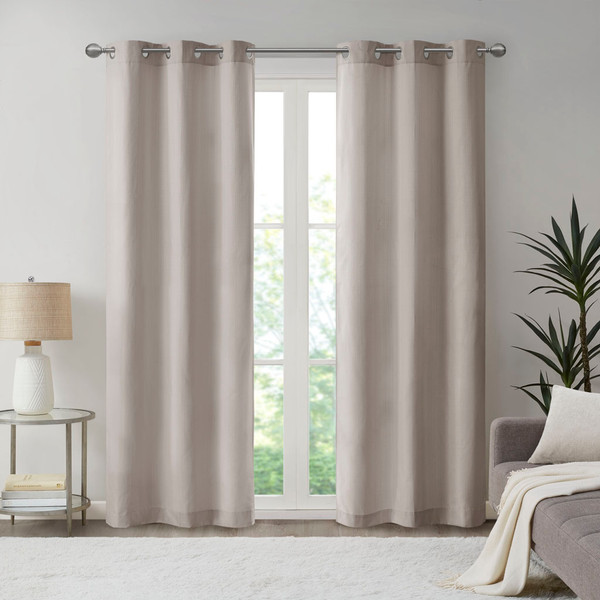 Olliix Galen Basketweave Room Darkening Curtain Panel Pair Mp40 7923