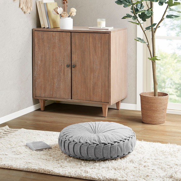 Olliix Loretta Poly Chenille Round Floor Pillow Cushion Id31 2033
