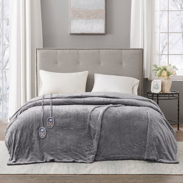 Olliix Beautyrest Heated Plush Blanket Twin Br54 0513