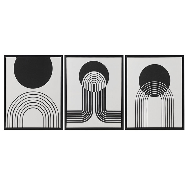 Olliix Cosmic Curl Framed Canvas 3 Piece Set Uh95C 0030