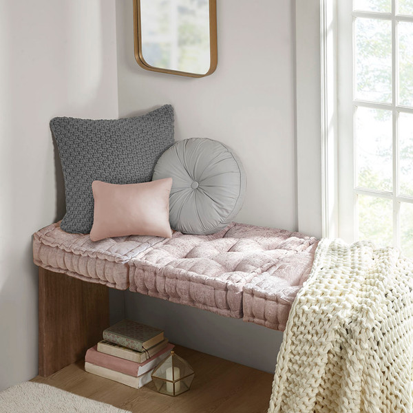 Poly Chenille Square Floor Pillow Cushion 20X20 Id31 1524 By Olliix