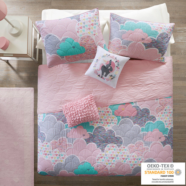 Olliix Urban Habitat Kids Cloud Cotton Reversible Coverlet Set Full Queen Uhk13 0016