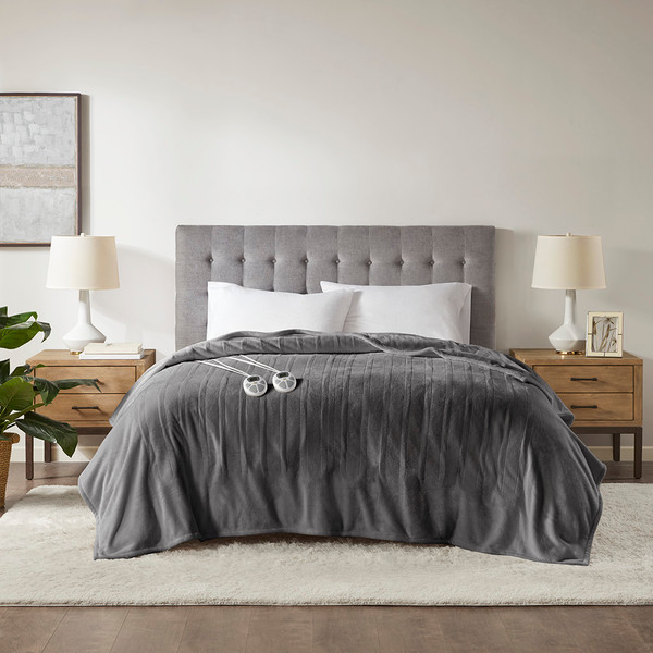 Olliix Plush Heated Blanket Queen St54 0084