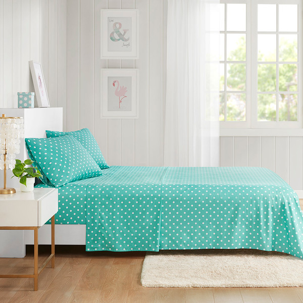 Mi Zone Polka Dot Printed 100 Cotton Sheet Set Twin Mz20 496 By Olliix