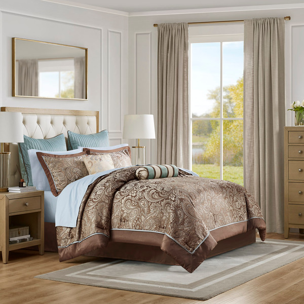 Madison Park Aubrey Elsa 12 Piece Complete Bed Set Full Mp10 657