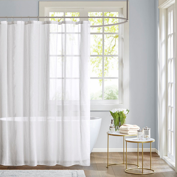 Madison Park Anna Sheer Shower Curtain Mp70 5783 By Olliix