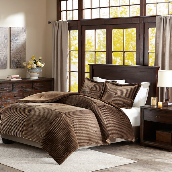 Madison Park Corduroy Plush Comforter Mini Set Full Queen Basi10 0421 By Olliix