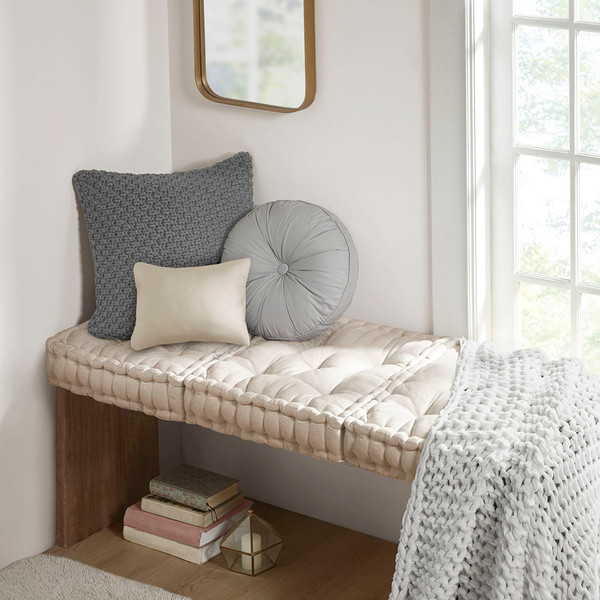 Poly Chenille Square Floor Pillow Cushion 20X20 Id31 1525 By Olliix