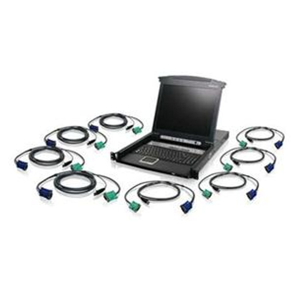 8 Port 17 Lcd Kvm W Usb Cable Gcl1808Kitu By Iogear