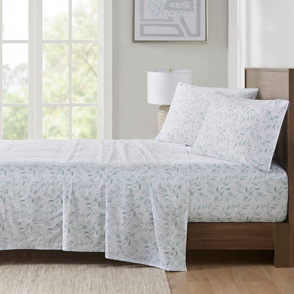 Olliix 200 Thread Count Printed Cotton Sheet Set Queen Mpe20 1007