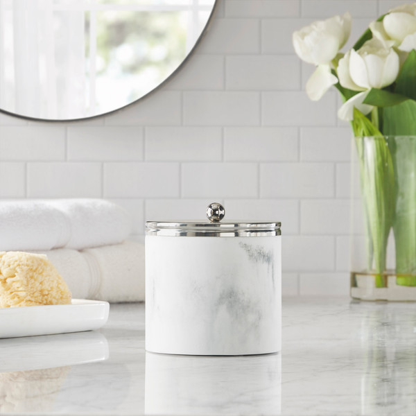 Olliix Corsica Silver Marbled Resin Jar Cc71 0042