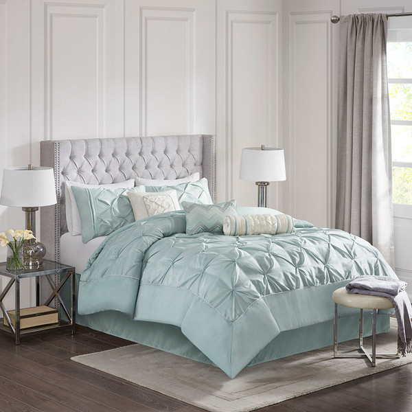 Madison Park Laurel 7 Piece Comforter Set Cal King Mp10 641